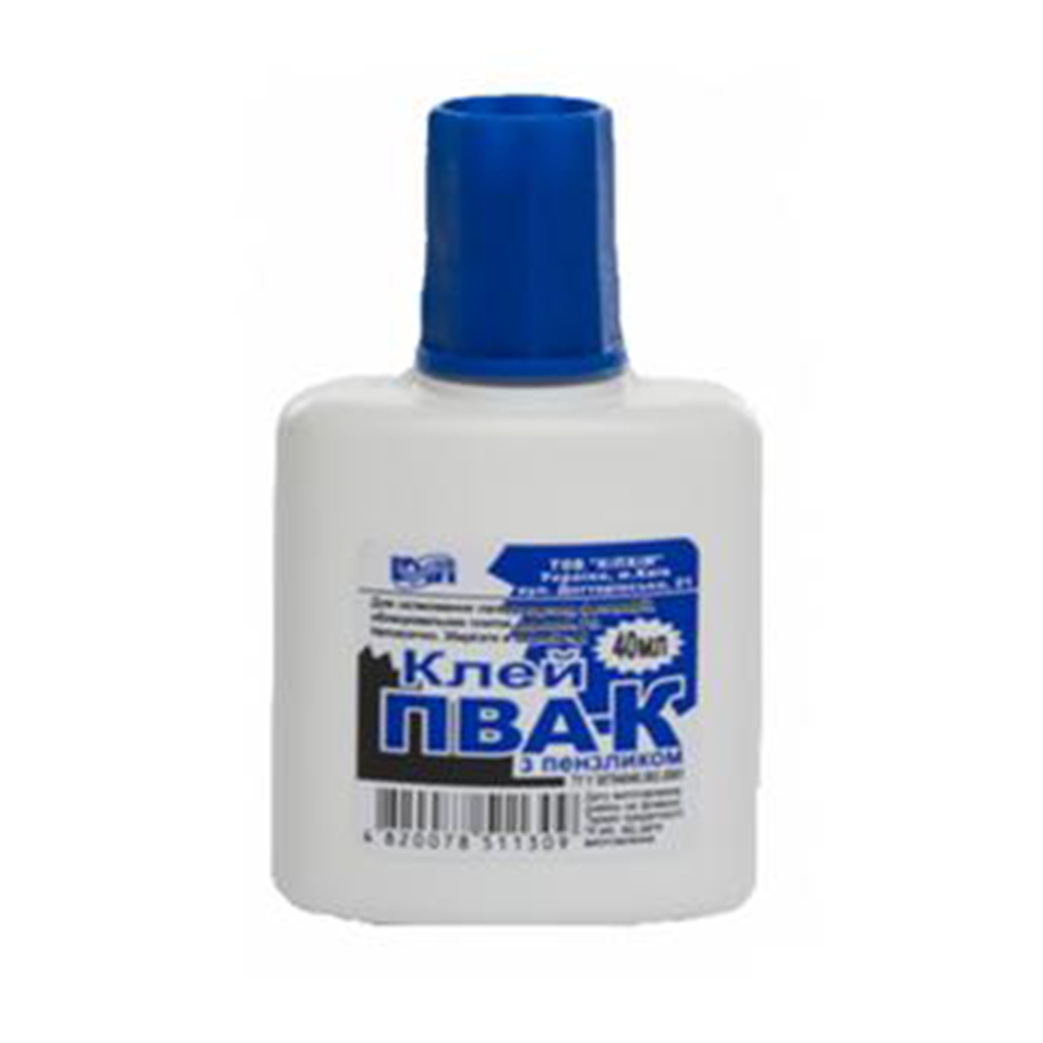 Клей ПВА-К 40 мл з пензликом КіП (GLUEKIPPVA40ML)