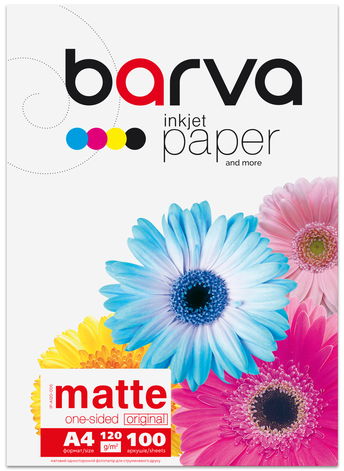 Фотопапір матовий 120 г/м2, А4, 100 арк Original Barva (IP-A120-005)