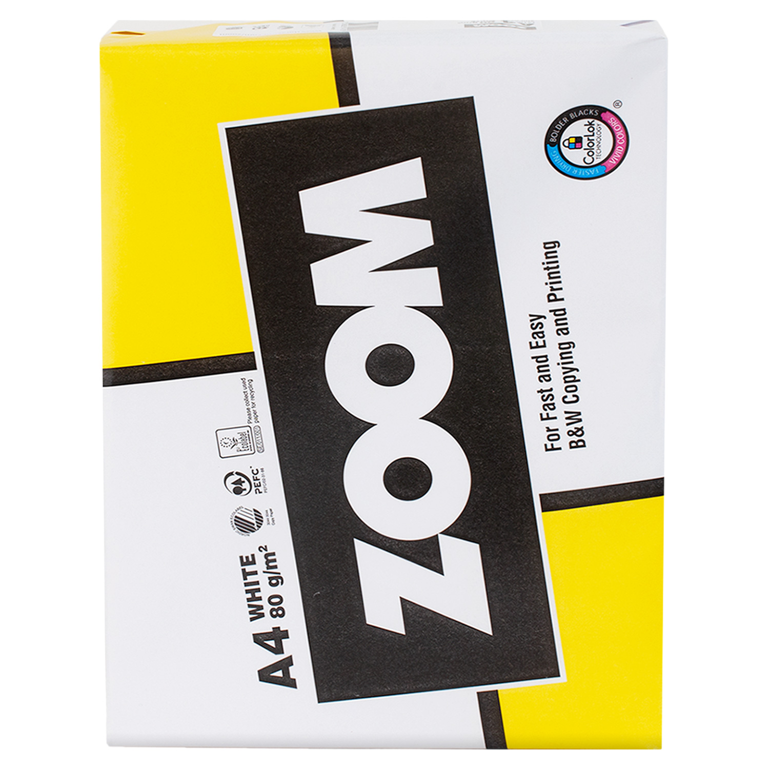 Папір офісний A4, 80г/м, 500 арк, Клас С, Zoom (ZOOM-A4-500)