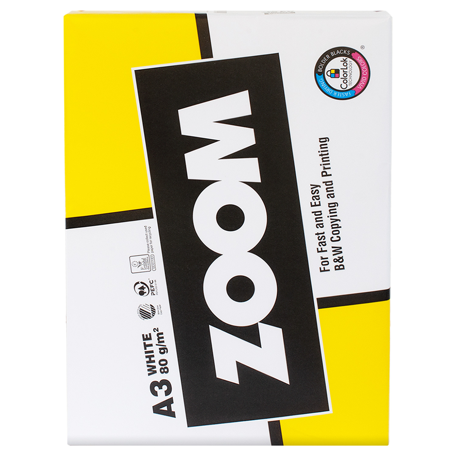 Папір офісний A3, 80г/м, 500 арк, Клас С, Zoom Storaenso (ZOOM-A3-500)