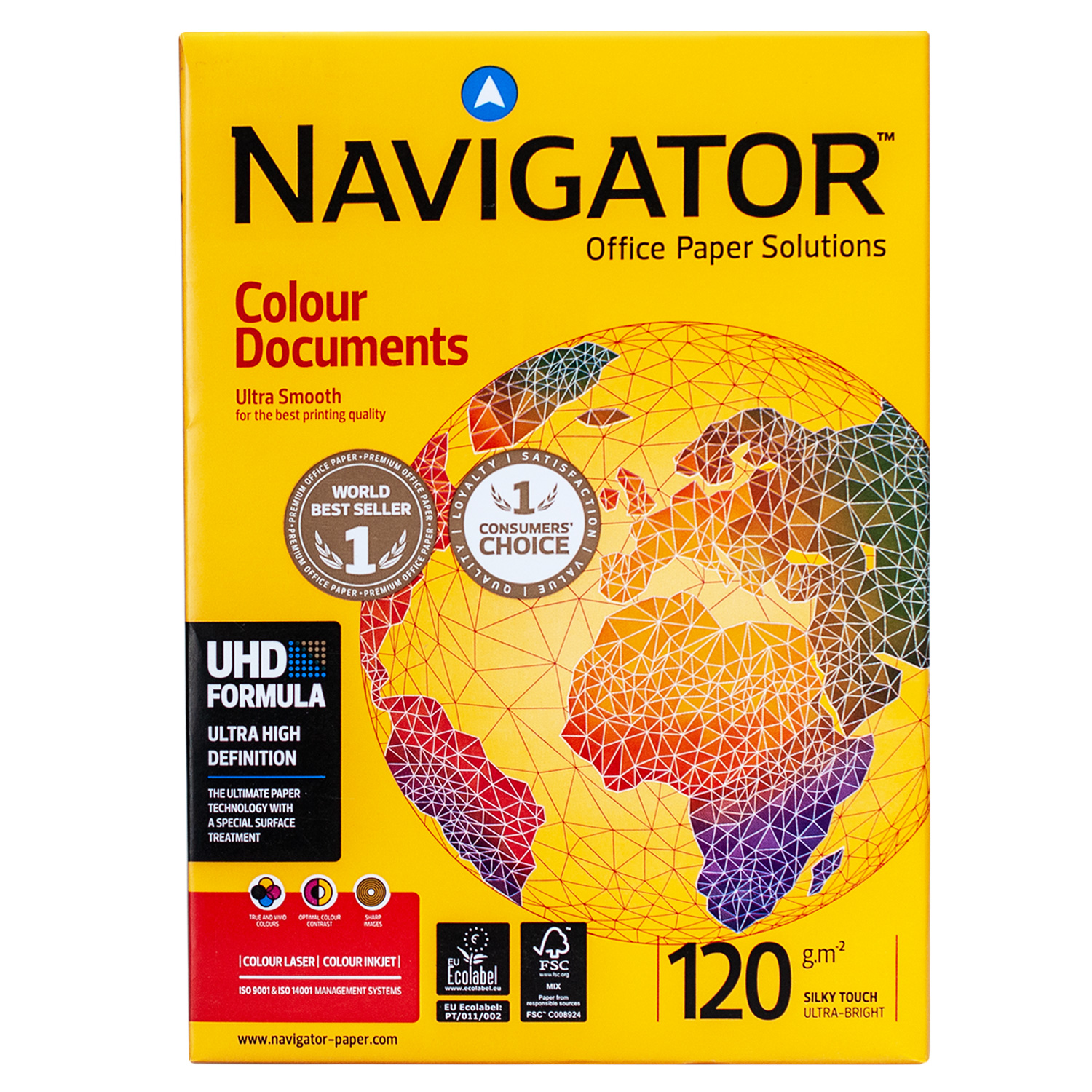 Папір офісний А4, 120 г/м2, 250 арк, клас А Navigator (146612)