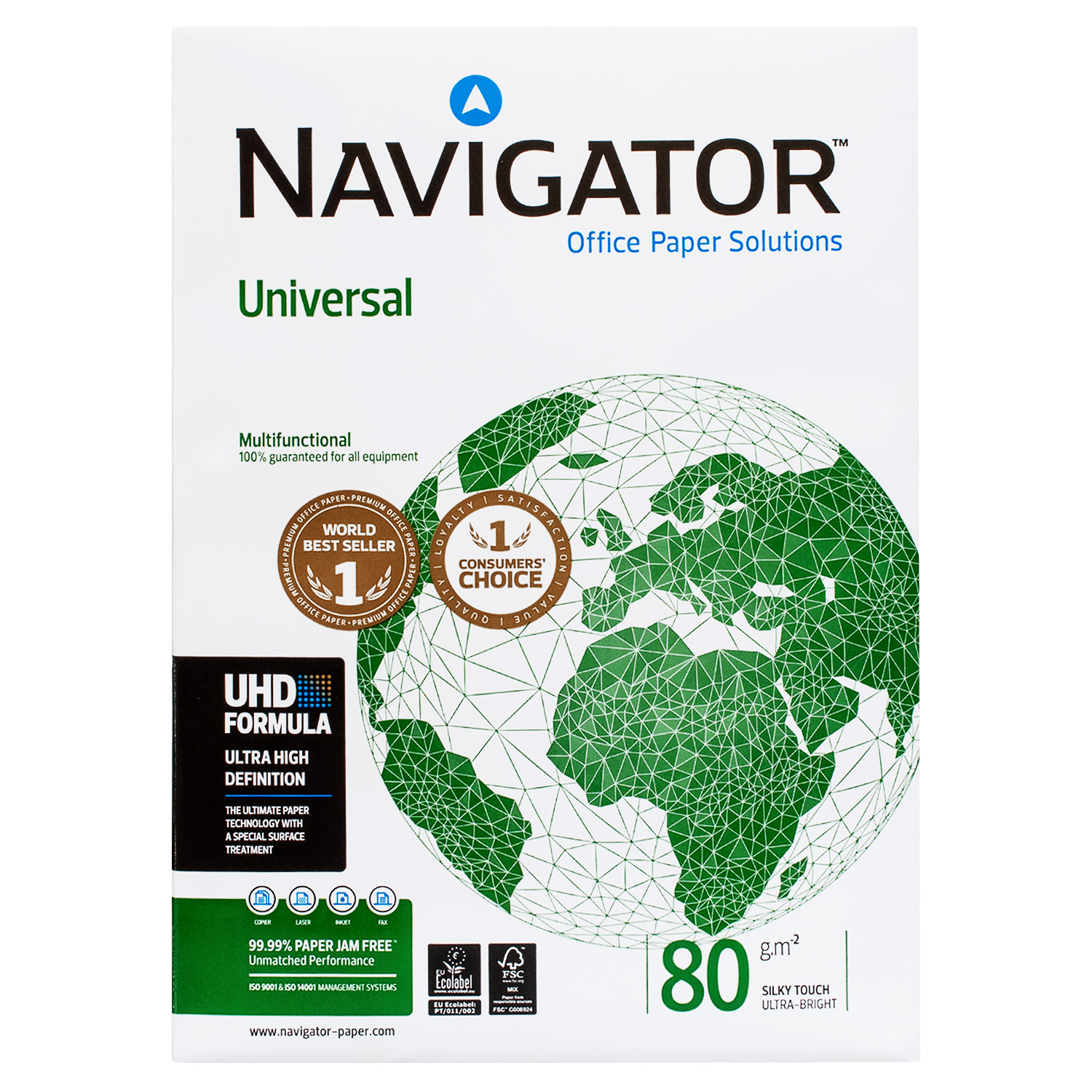 Папір офісний А3, 80 г/м2, 500 арк, клас А Navigator (112452)