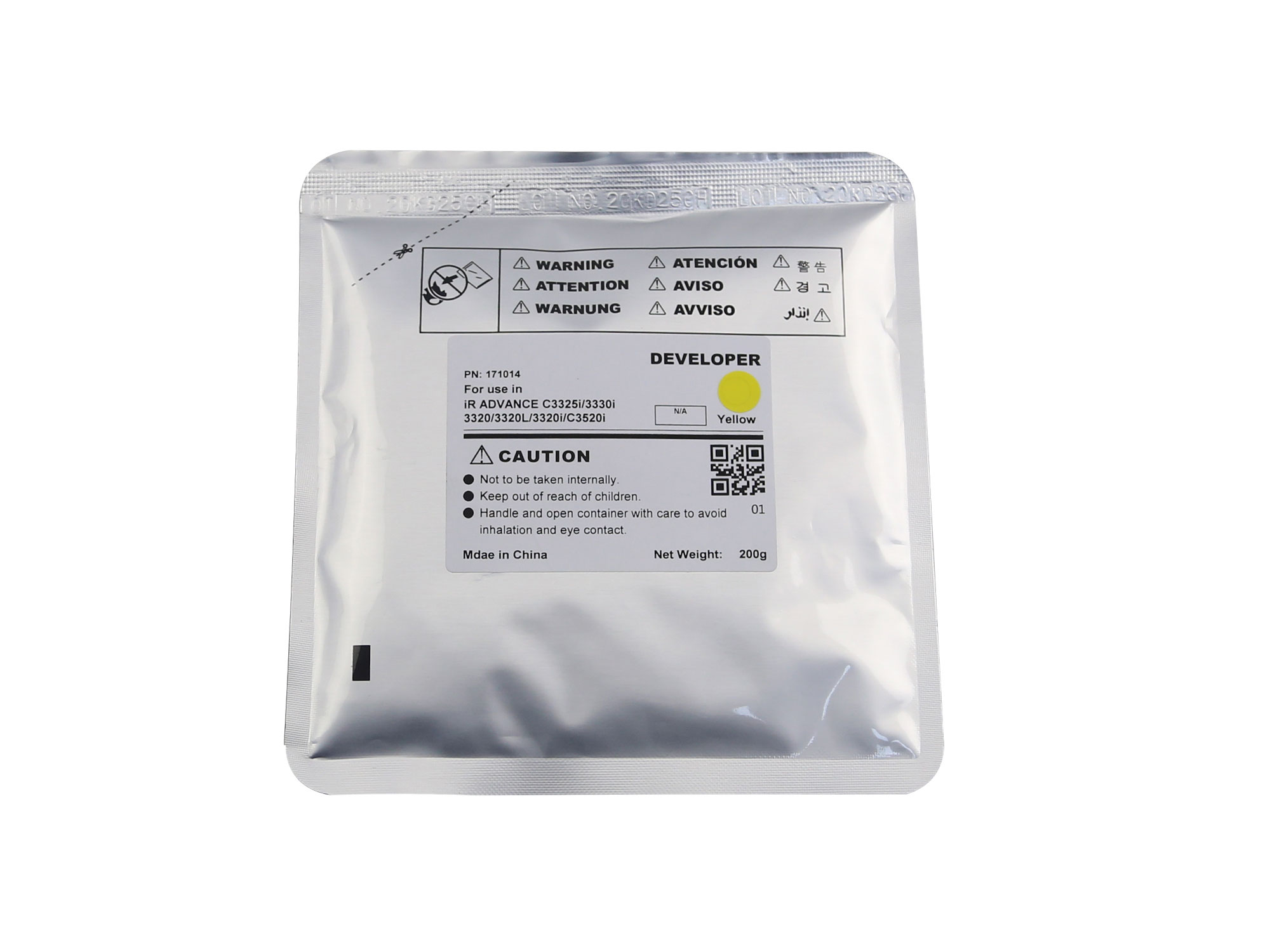 Девелопер Canon iR ADVANCE C3320 240K, жовтий CET (CET171014)