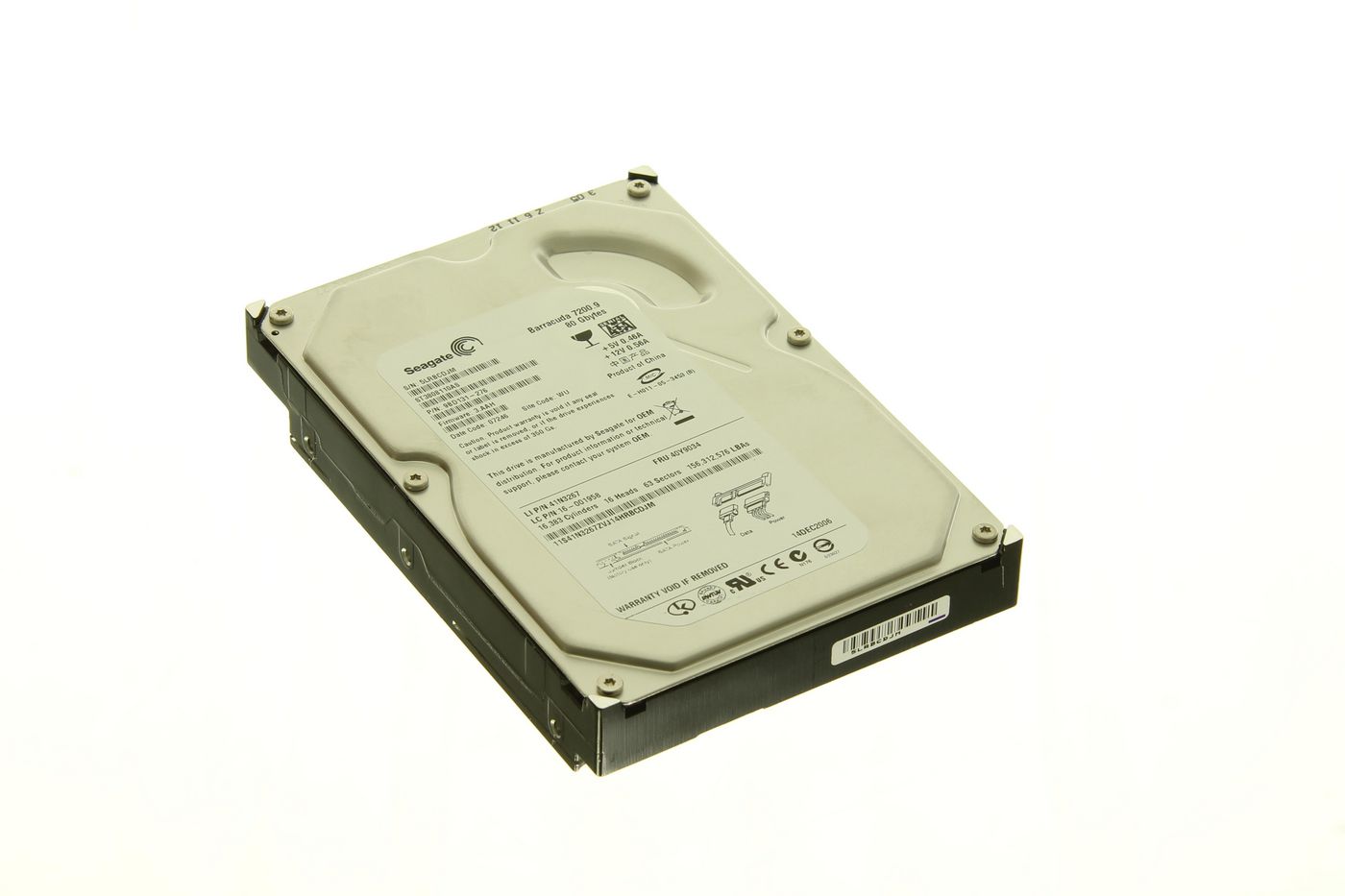 80GB 7200RPM SATA hard drive