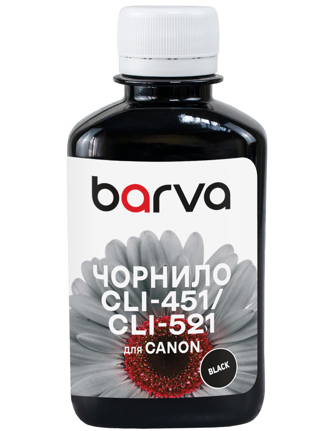 Чорнило сумісне для Canon CLI-426/CLI-451/CLI-521 спеціальне 180 г, водорозчинне, чорне Barva (C521-056)
