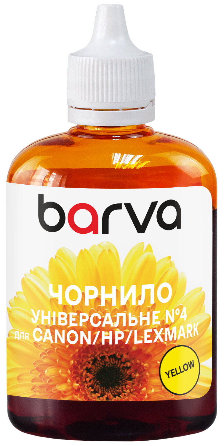 Чорнило для Canon/HP/Lexmark універсальне №4 90 г, водорозчинне, жовте Barva (CU4-474)