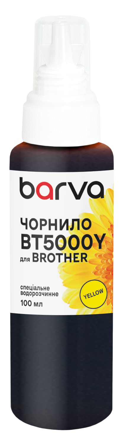 Чорнило для Brother BT5000Y спеціальне 100 мл, водорозчинне, жовте Barva (BBT5000Y-746)