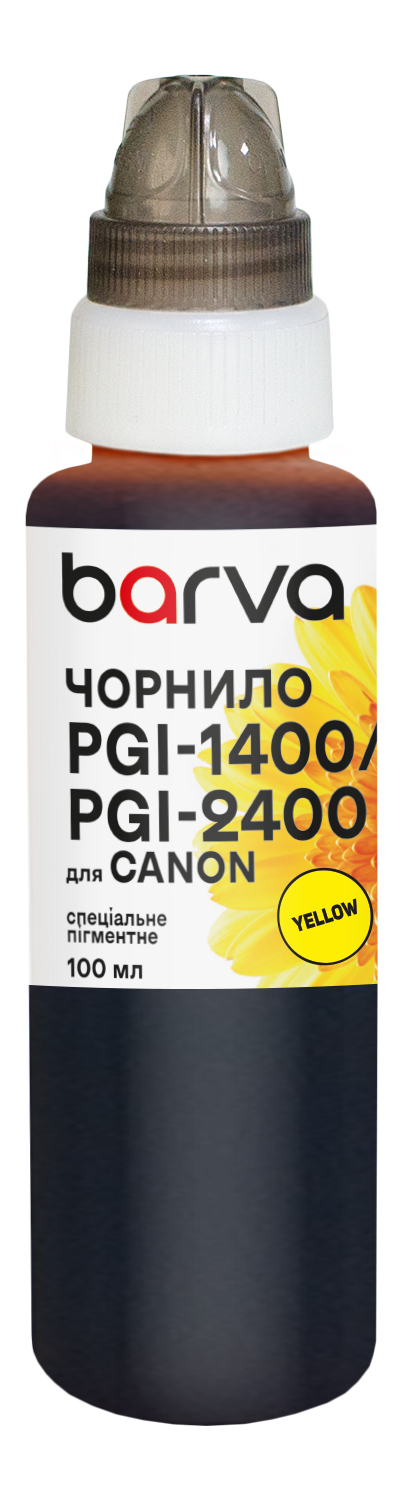 Чорнило для Canon PGI-1400/PGI-2400 Y спеціальне 100 мл, пігментне, жовте Barva (C1400-927)