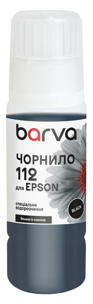 Чорнило для Epson 112 BK спеціальне 70 мл, OneKey, водорозчинне, чорне Barva (E112-1064)