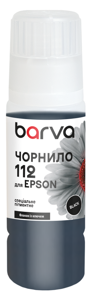 Чорнило для Epson 112 BK спеціальне 70 мл, OneKey, пігментне, чорне Barva (E112-817e)