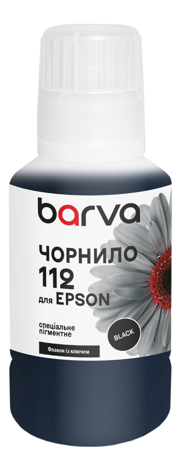Чорнило для Epson 112 BK спеціальне 127 мл, OneKey, пігментне, чорне Barva (E112-1015)