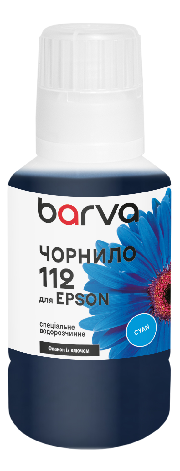 Чорнило для Epson 112 C спеціальне 140 мл, OneKey, водорозчинне, блакитне Barva (E112-822e)