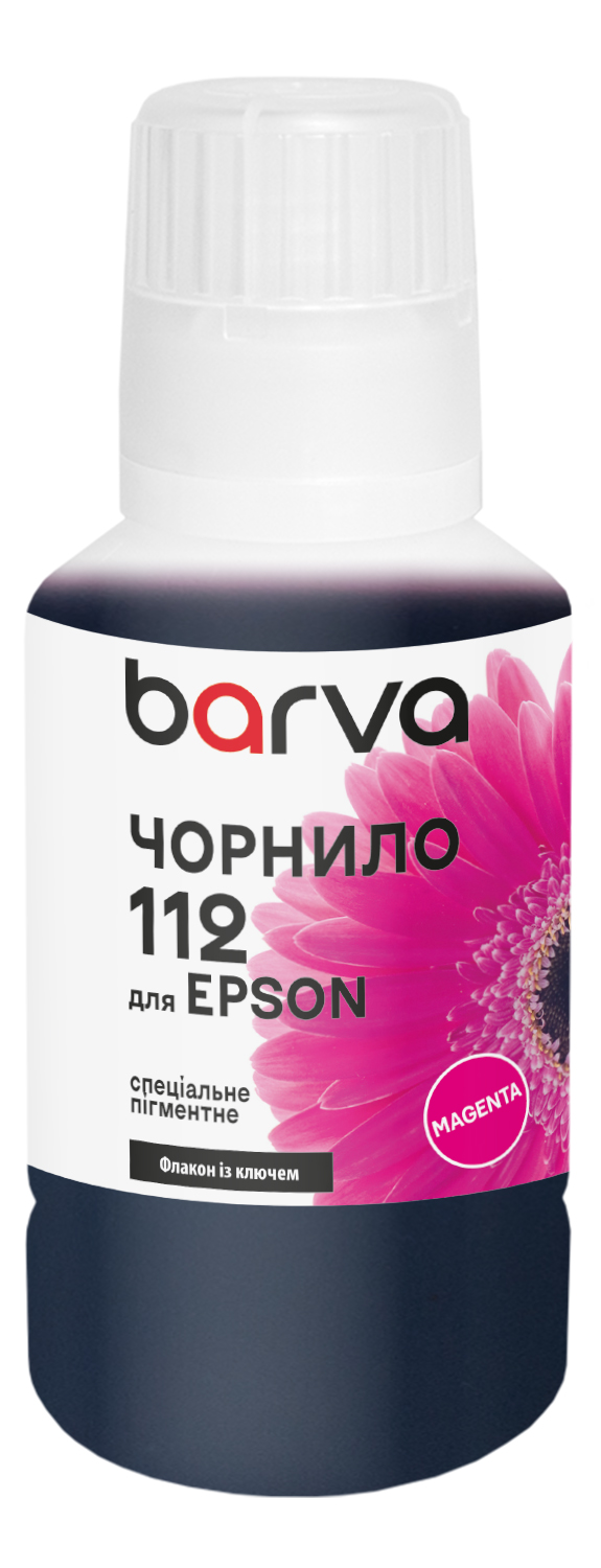 Чорнило для Epson 112 M спеціальне 140 мл, OneKey, пігментне, пурпурове Barva (E112-958e)