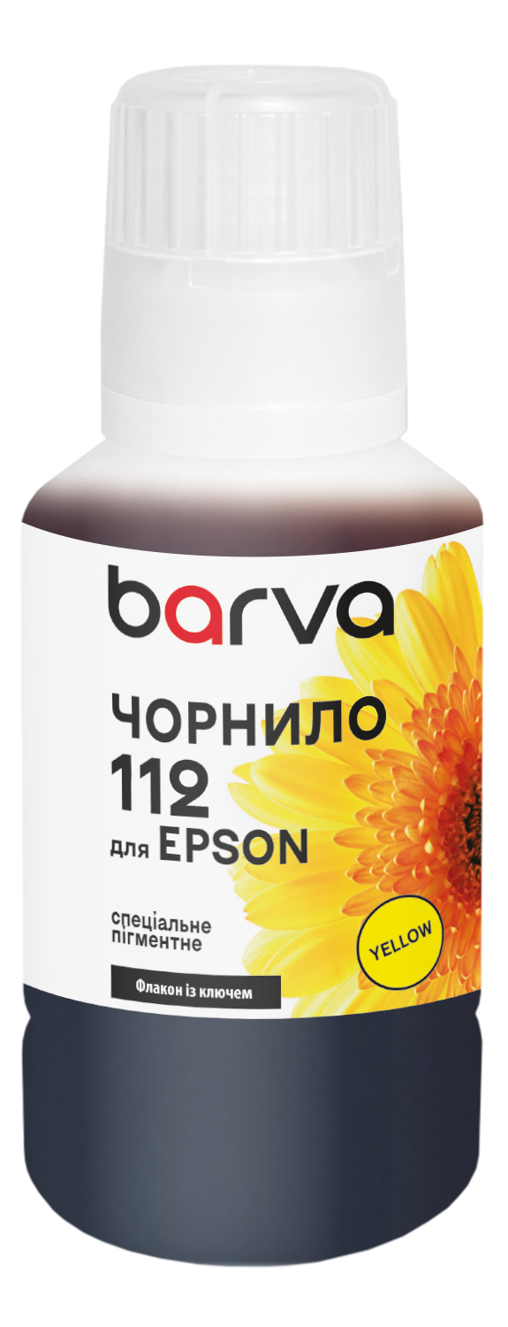 Чорнило для Epson 112 Y спеціальне 140 мл, OneKey, пігментне, жовте Barva (E112-959e)