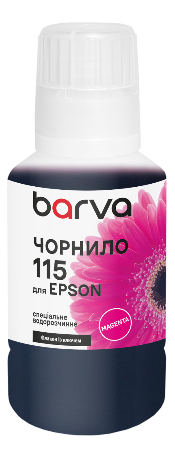 Чорнило для Epson 115 M спеціальне 140 мл, OneKey, водорозчинне, пурпурове Barva (E115-874e)