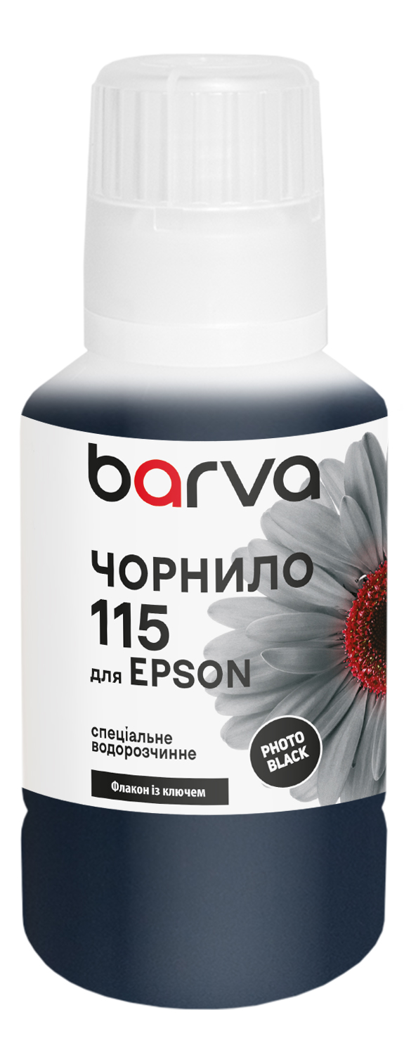 Чорнило для Epson 115 PB спеціальне 140 мл, OneKey, водорозчинне, фото-чорне Barva (E115-872e)