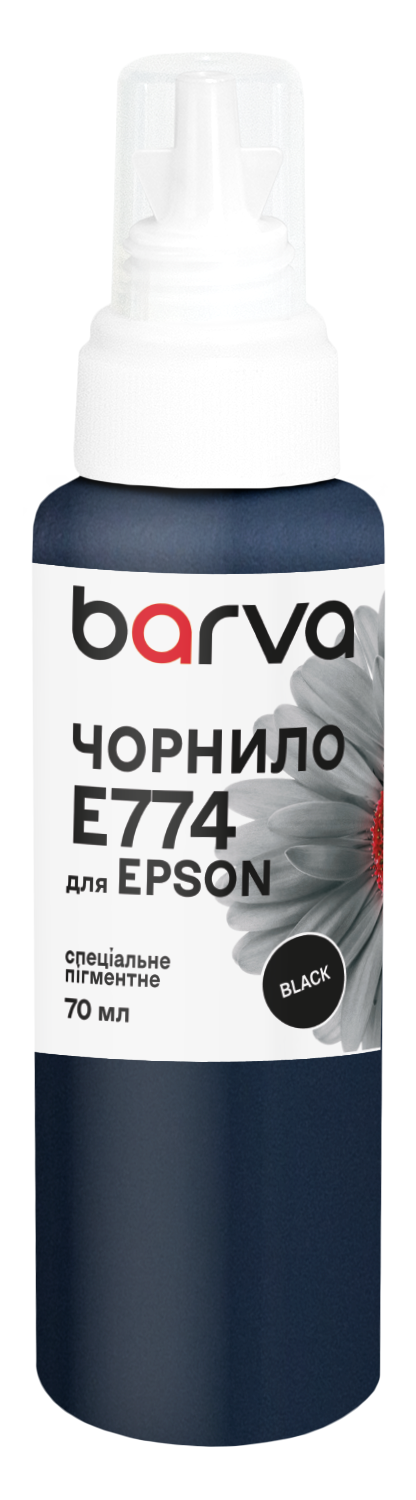 Чорнило для Epson 774 BK спеціальне 70 мл, пігментне, чорне Barva (E774-406e)