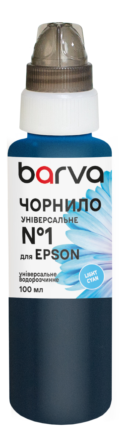 Чорнило для Epson універсальне №1 100 мл, водорозчинне, світло-блакитне Barva (EU1-1022)