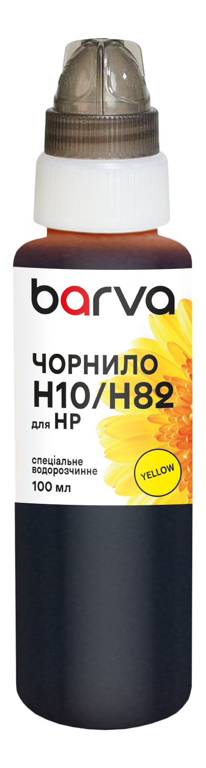 Чорнило для HP 10/11/13/82/88 спеціальне 100 мл, водорозчинне, жовте Barva (H10-671)