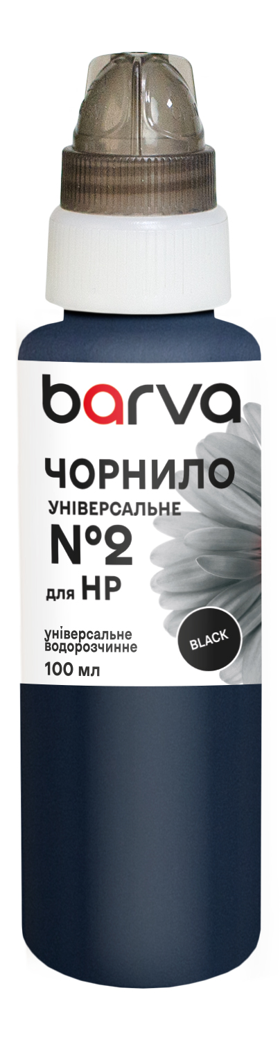 Чорнило для HP універсальне №2 100 мл, водорозчинне, чорне Barva (HU2-360e)