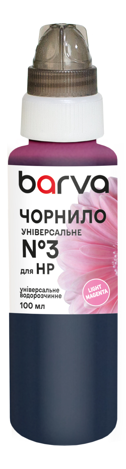 Чорнило для HP універсальне №3 100 мл, водорозчинне, світло-пурпурове Barva (HU3-968)
