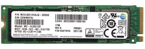 SSD SSD PM981 512GB PCI-E