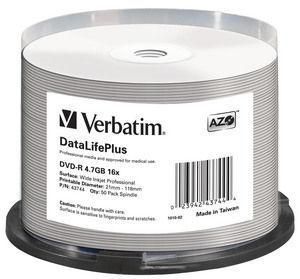 DVD-R 16X bulk, 4.7GB Wide ink