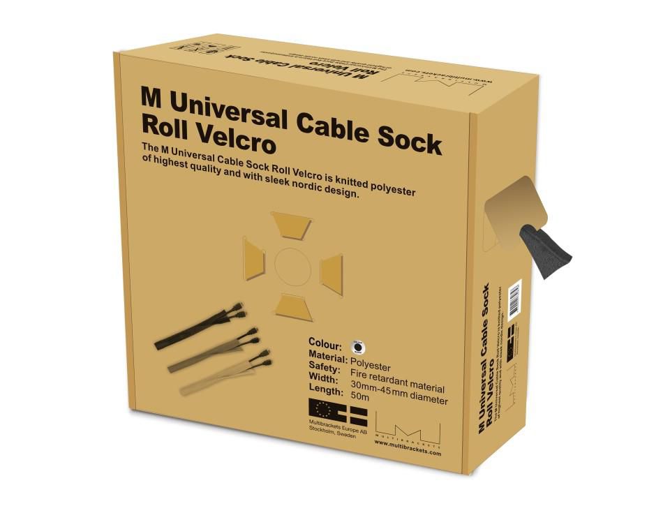 Uni Cable Sock Roll Velcro Blk