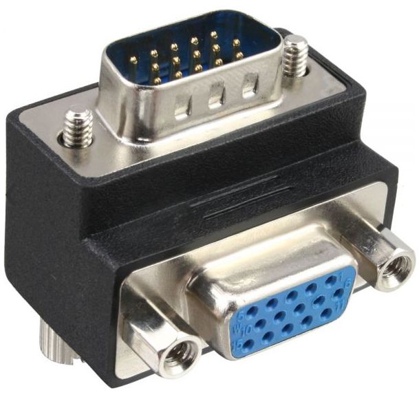 VGA Adapter 15 Pin M/F 90°