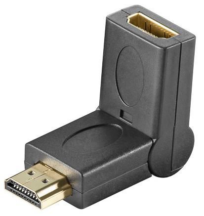 HDMI angled 180°  M/F Adapter