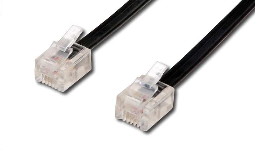 TEL 6P4C/RJ11Black 3m