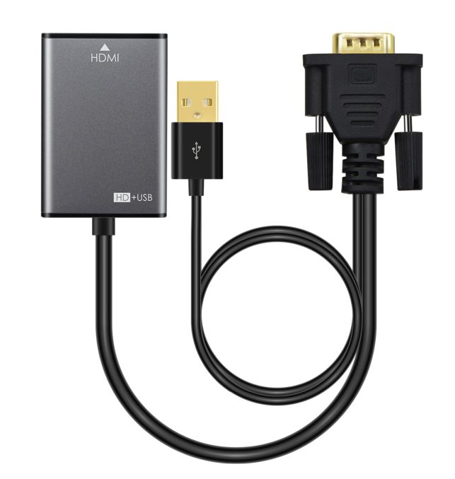 Adaptér VGA 15pin - HDMI M-F