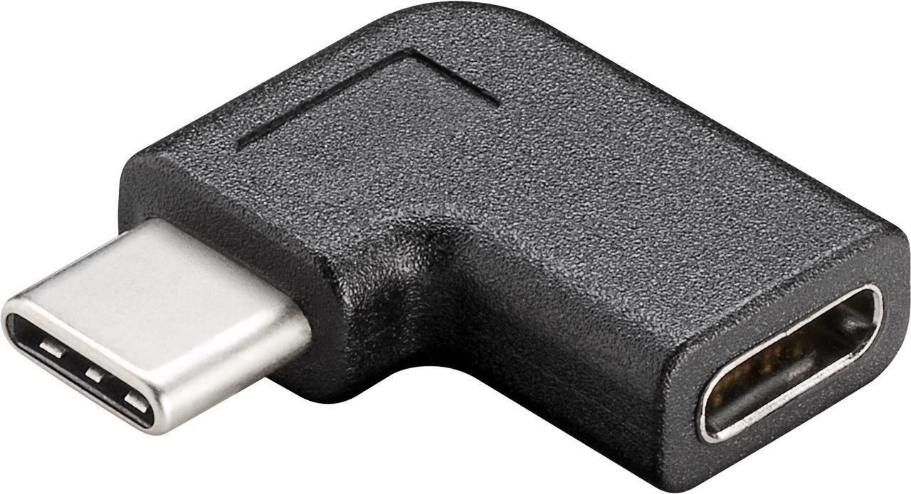 Кутовий адаптер USB-C до C 90°