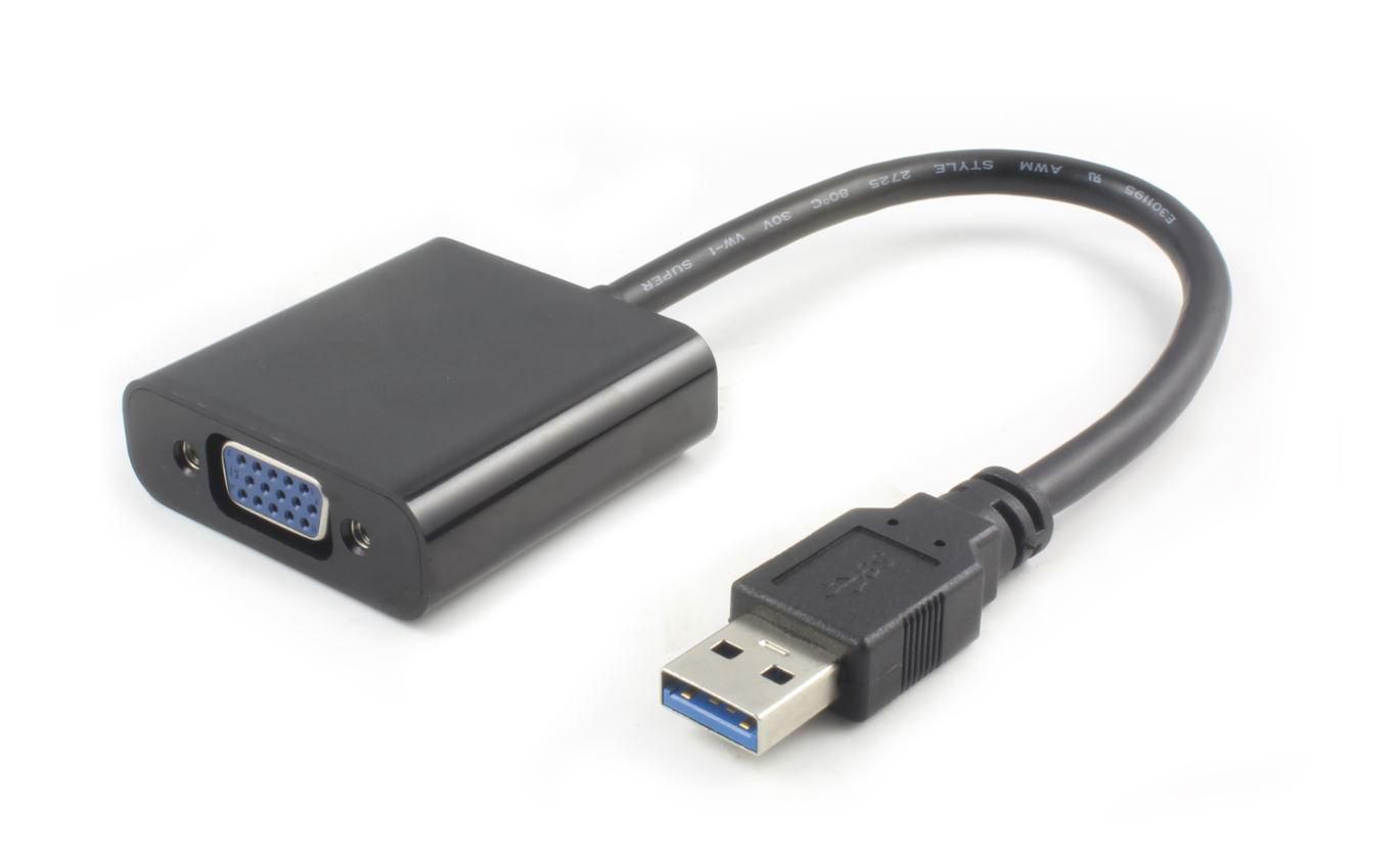 USB 3.0-VGA M/F Black