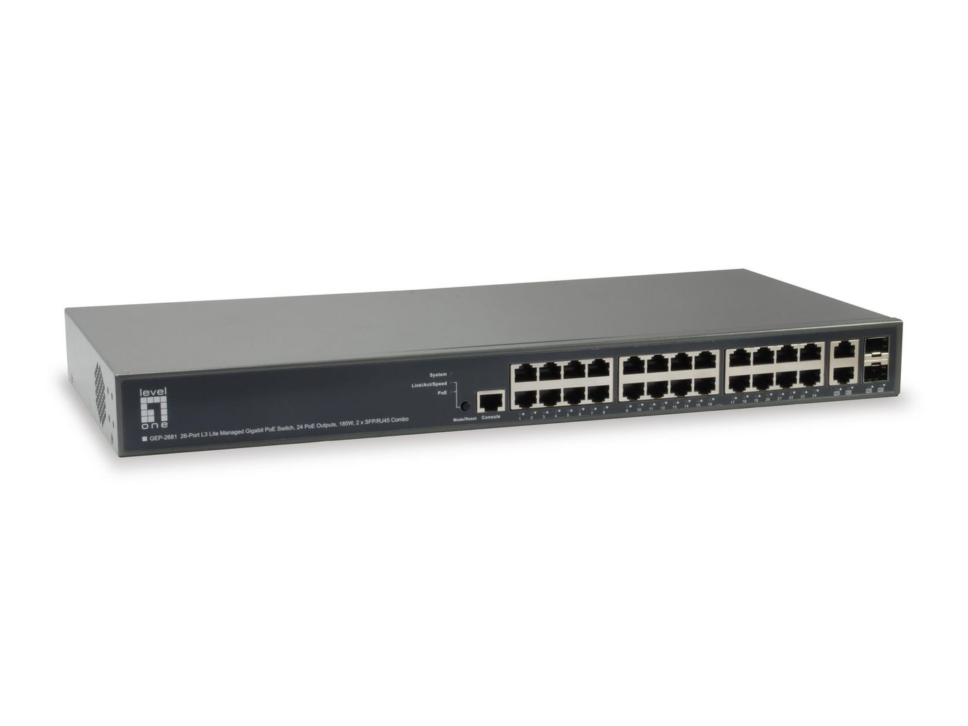 26-Port L3 Lite Mgd PoE Switch
