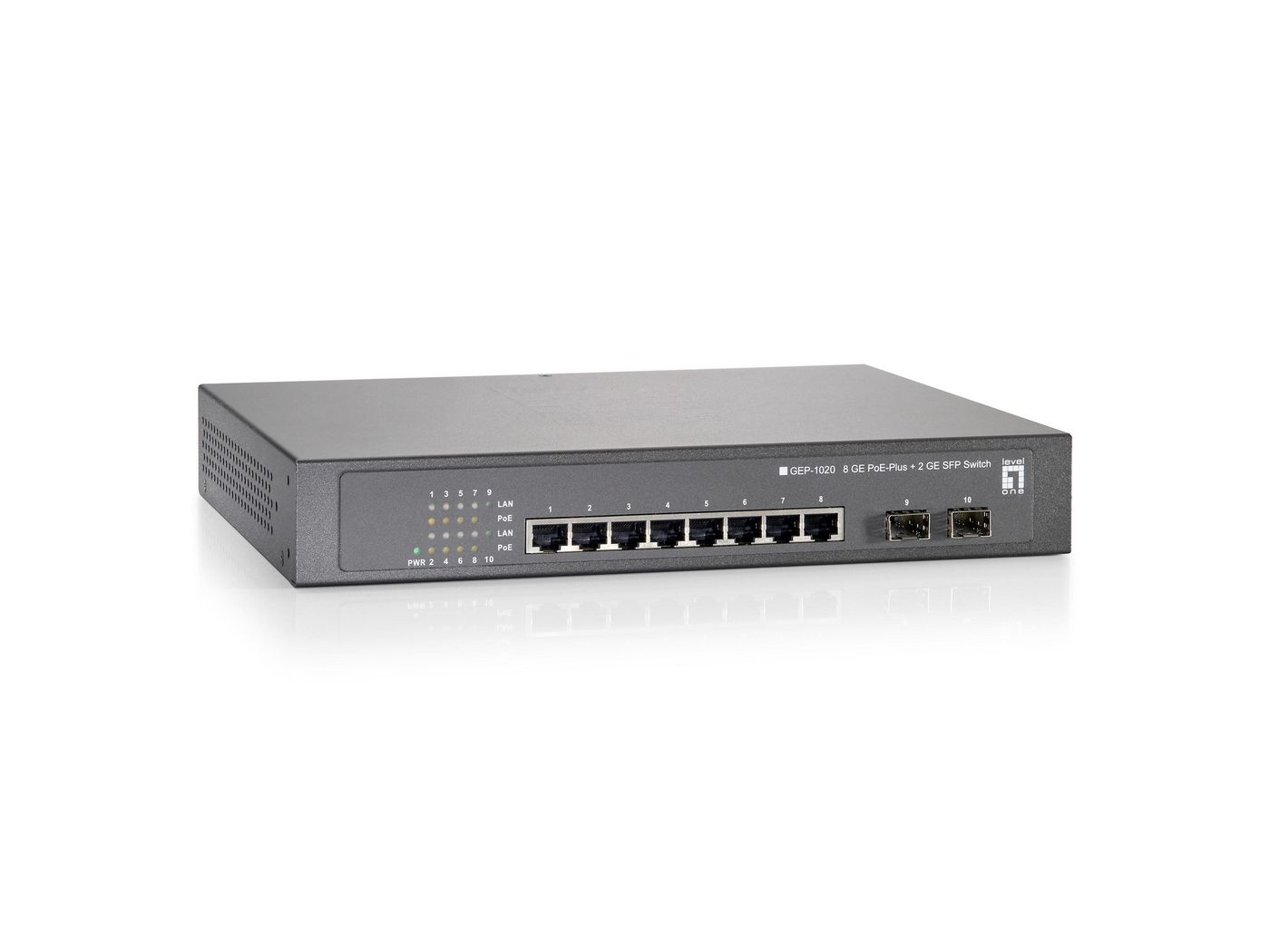 8 GE POE-PLUS+2 GE SFP