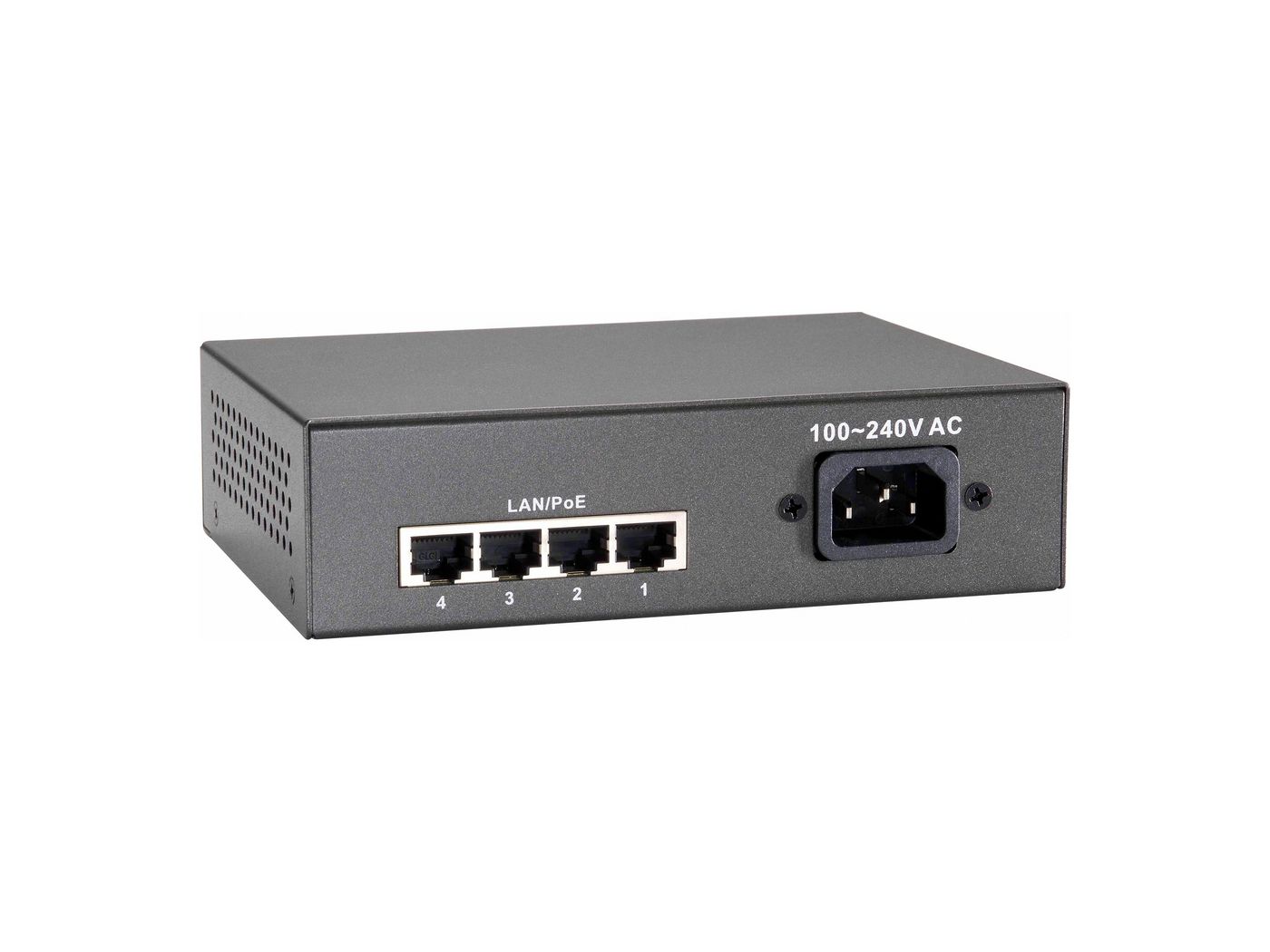 5x FE PoE, 802.3at PoE+,4