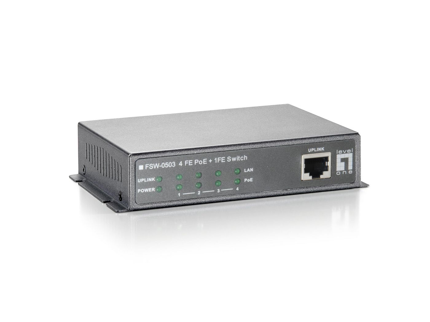 5x FE PoE, 802.3af PoE, 4