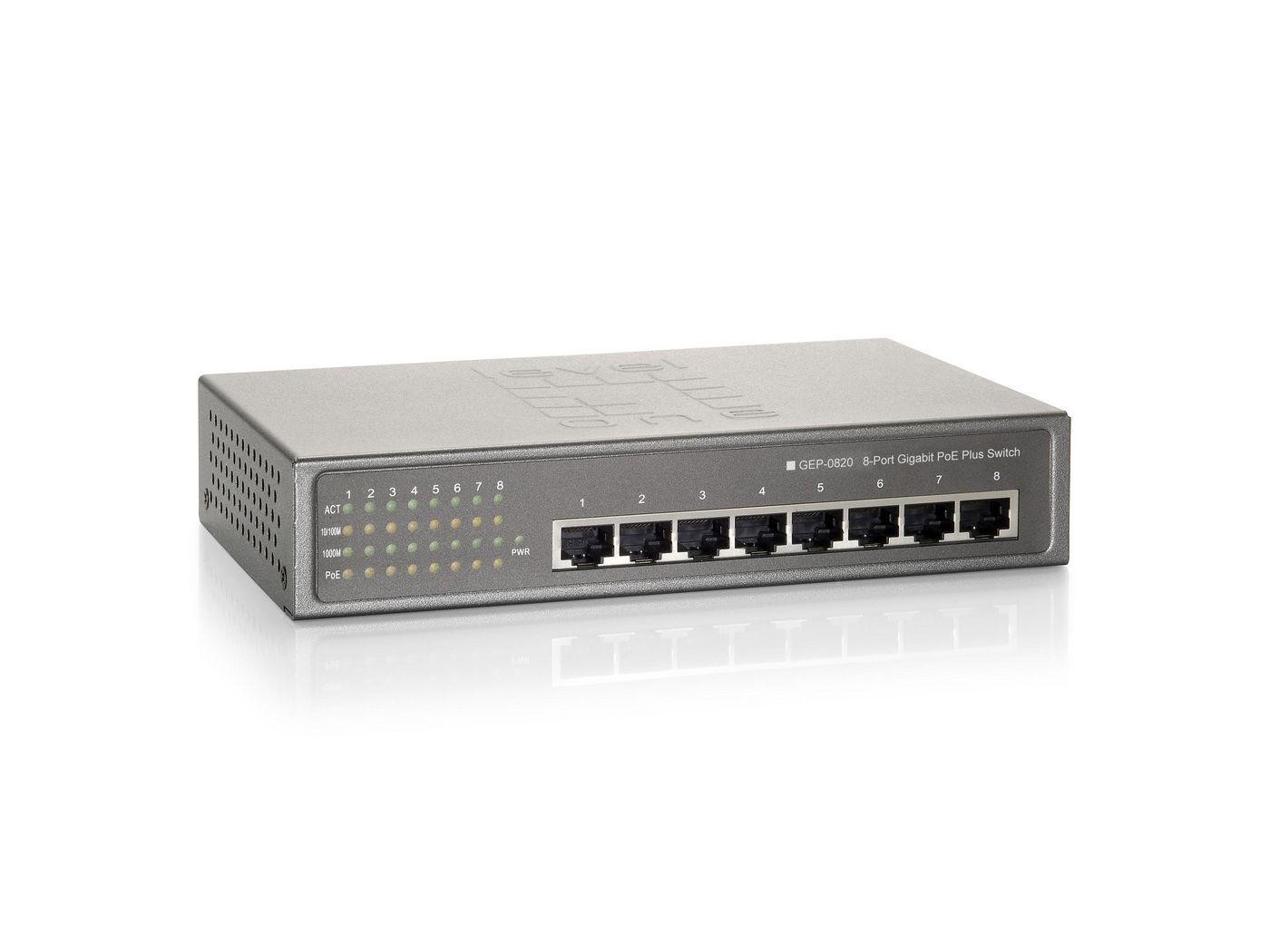 8x GB PoE, 802.3at PoE+, 90 W