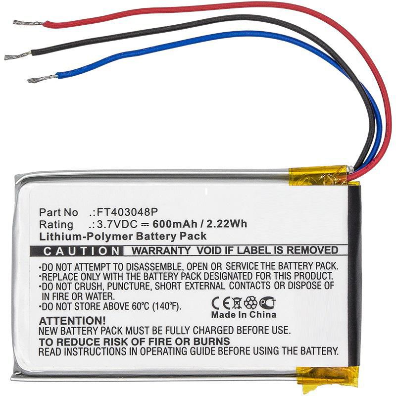 Battery 2.22Wh Li-Pol 3.7V 