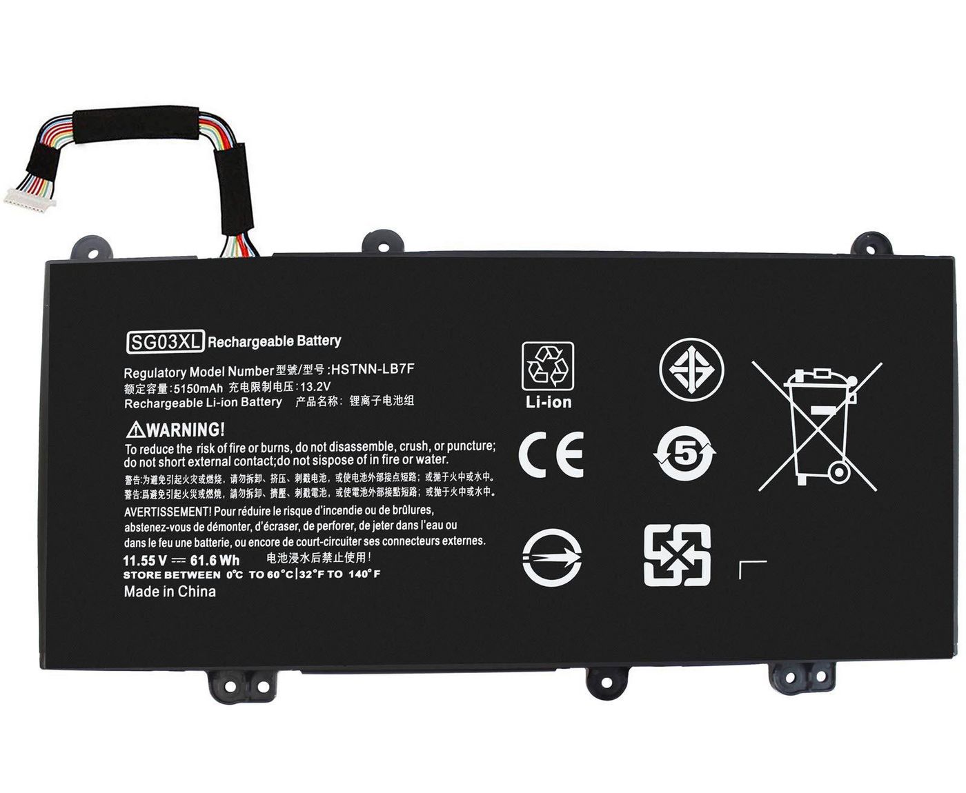 Laptop Battery for HP 56.61Wh 