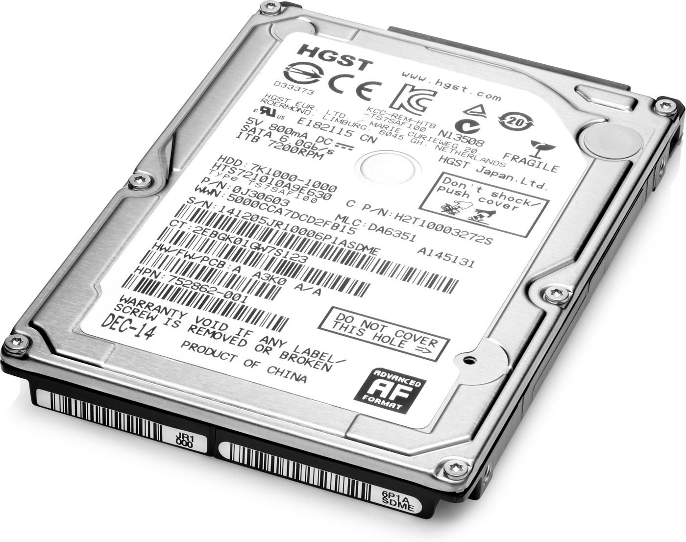 1TB 7200rpm SATA HDD