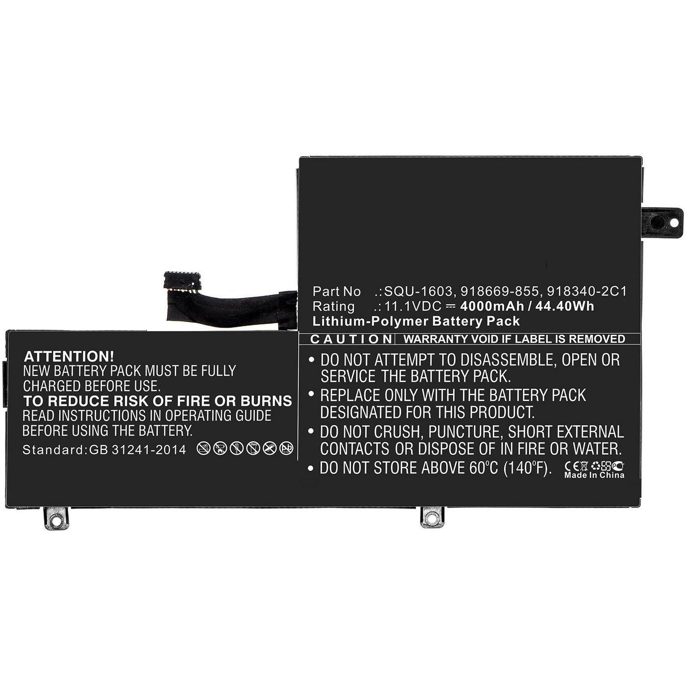 Laptop Battery for HP 45.51Wh 