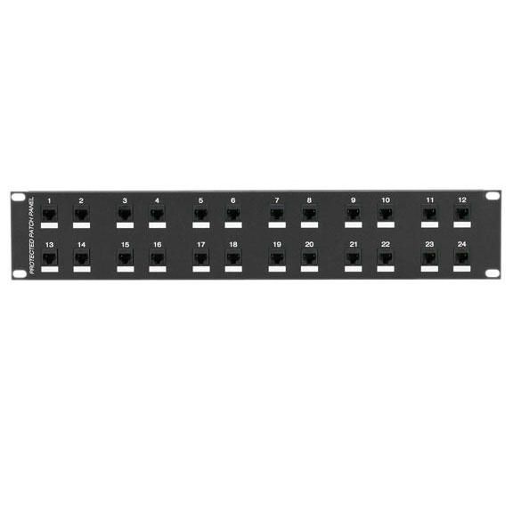 CAT6 PROTECTED PANEL 24 PORT 