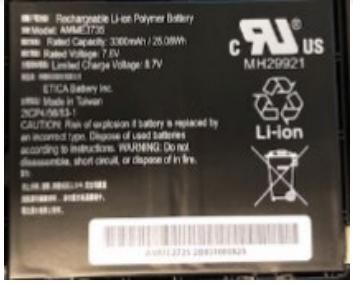Battery, 8700 mAh/3.8V