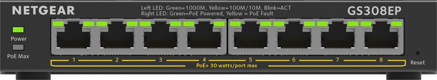 8PT GE Plus Switch W/POE+