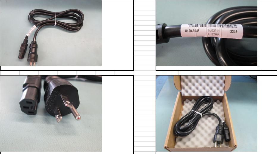 3-Conductor Power Cord, 2.5m 