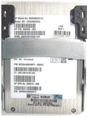 HPE HDD SSD 400GB SATA 2.5" 3G SPRTN MLC