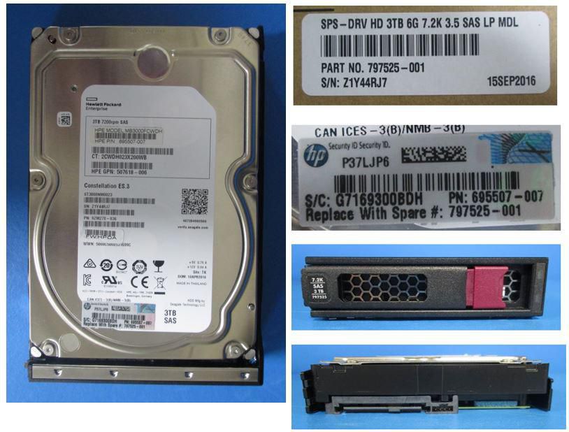 DRV HD 3TB 6G 7.2K 3.5 SAS