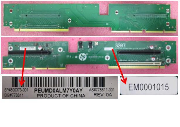 HPE Board 11OS long Riser 2UApollo 2000